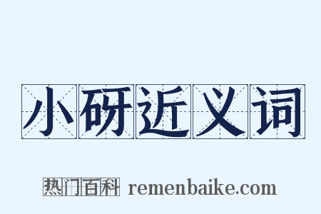 小砑近义词是什么意思的图片